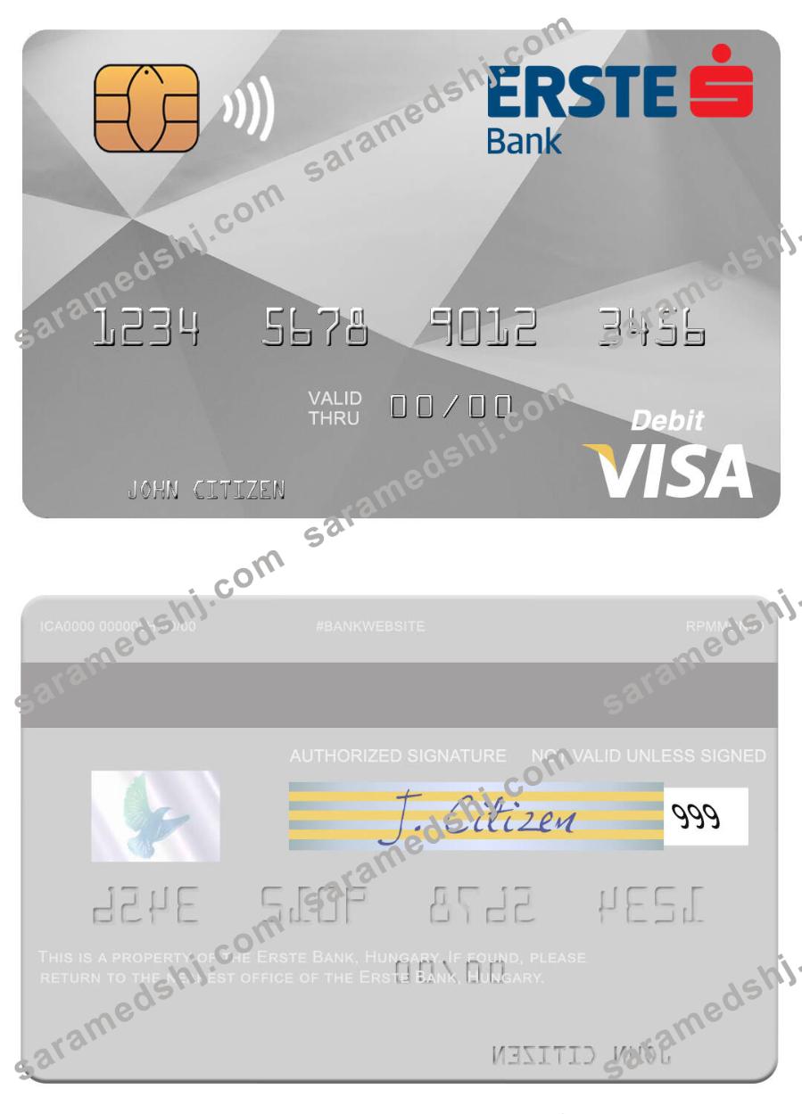 Hungary Erste Bank visa debit card